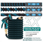 Mangueira Expansível 30m™ com Esguicho Ajustável + Suporte de parede e Bolsa Organizadora