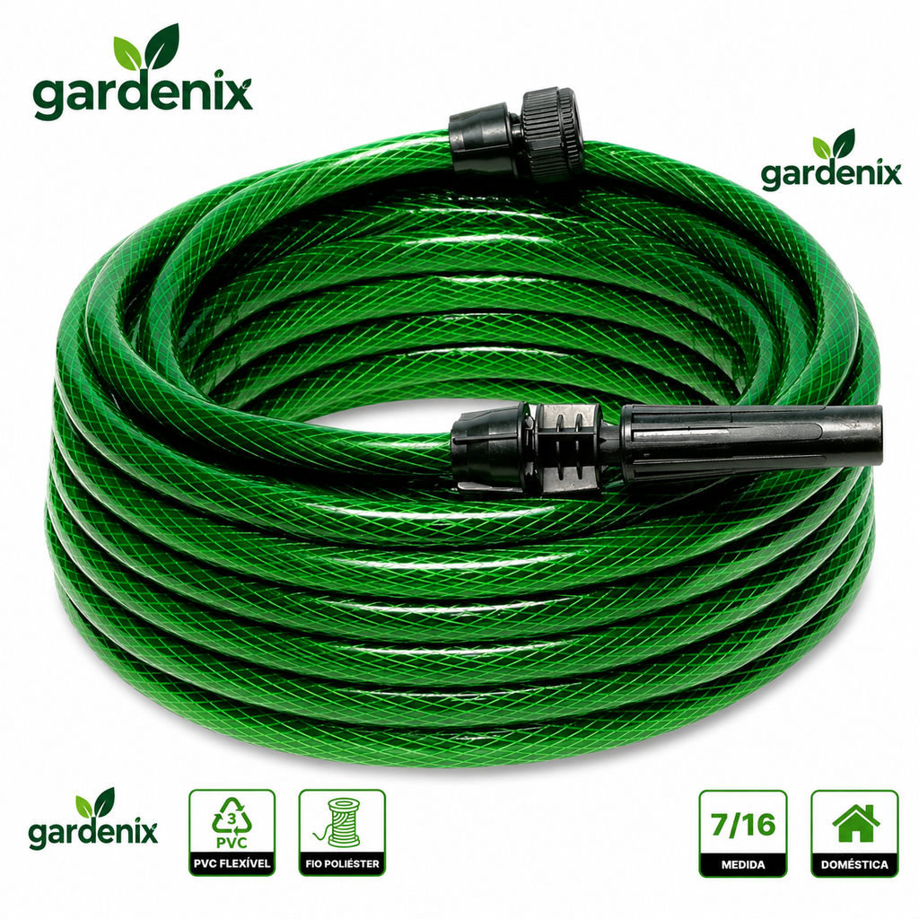 Gardenix™ Irrigador Automático 360° com Tripé Ajustável + Brinde (Mangueira de 10m)