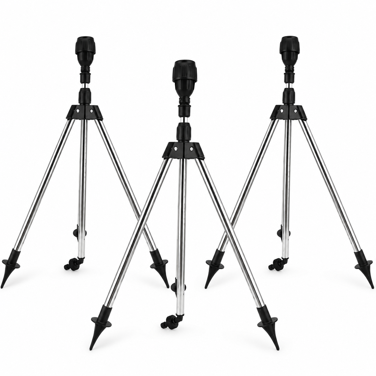 Gardenix™ Irrigador Automático 360° com Tripé Ajustável + Brinde (Mangueira de 10m)