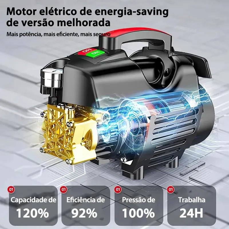 TurboJet™ Lavadora de Alta Pressão Bivolt + Brinde Hoje (Mangueira 10m)
